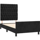  Okvir za krevet s uzglavljem crni 90x190 cm baršunasti | shoptok.hr
