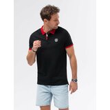 Ombre Men's polo shirt with contrasting elements Cene