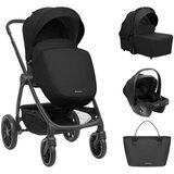 Kikka Boo kolica 3u1 Modena + košara + autosjedalica - Black | shoptok.hr