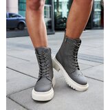 Gemre Green boots adorned with stitching Nicla | Shoptok.si