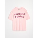 Sinsay Pamučna majica s natpisom | shoptok.hr