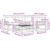  Set vanjskih sofa 5 kom. Bijela i bež Poliester | shoptok.hr