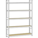 SCHULTE Širok regal, z iverno ploščo, višina 3000 mm, širina 2500 mm, osnovni regal, globina 400 mm | Shoptok.si