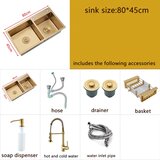 CKWS Kuhinjski umivalnik, dvojna skleda, namestitev nad pultom, 80x45cm E, (5000161413) | Shoptok.si