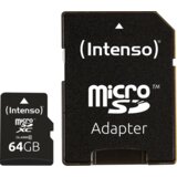 Intenso Micro SD Kartica 64GB Class 10 sa adapterom - SDXCmicro+ad-64GB/Class10 | shoptok.hr