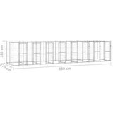  Vanjski kavez za pse od pocinčanog čelika s krovom 19 36 m² | shoptok.hr