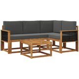  Set vanjskih sofa 5 kom. Prirodna i antracit Poliester | shoptok.hr