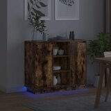  LED komoda Dimljeni hrast 90 x 32 x 75 cm Konstruirano drvo | Eponuda.com
