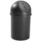 Helit Posoda za odpadke, iz umetne mase, odpiranje na pritisk, prostornina 6 l, VxØ 375 x 216 mm, črn, DE 6 kosov Cene