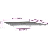  Okvir za krevet 150x200cm od masivne borovine | shoptok.hr