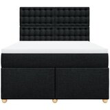  Krevet s oprugama i madracem crni 160x200 cm od tkanine | shoptok.hr