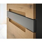 MID.YOU garderobna omara antracit, barve hrasta | Shoptok.si