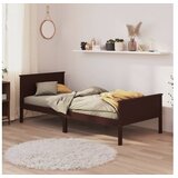  Posteljni okvir temno rjav iz trdne borovine 100x200 cm | Shoptok.si