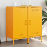 vidaXL Komoda 2 kosa gorčično rumena 36x39x79 cm hladno valjano jeklo Cene