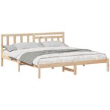 vidaXL Konstrukcija postelje Rjava 140 x 200 cm Masivno borovo les, (5000127217) | Shoptok.si