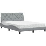  Krevet s madracem svjetlosivi 140x200 cm od tkanine | shoptok.hr