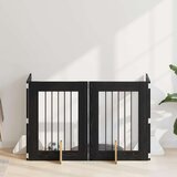  Vrata za pse s postoljem 4 pcs Crni hrast 60 x 80 cm | shoptok.hr