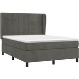  Krevet s oprugama i madracem tamnosivi 140x200 cm baršunasti | shoptok.hr