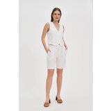 Marisse White Linen Vest | Shoptok.si