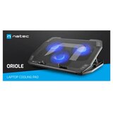 Natec NPL-1926 ORIOLE, Notebook Cooling Stand 17.3", 3x 12cm Fan, Fan Speed Control, Adjustable Tilt, LED Backlight, 2 USB Ports, Black | ePonuda.com