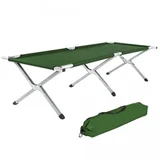 INLEA Sklopiva kamping ležaljka CampSteel – zelena