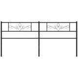  Metalno zamjensko uzglavlje crno 200 cm | shoptok.hr