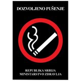 No Statovac nalepnica, dozvoljeno pušenje, A7 490610 Cene