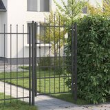  Ogradna vrata HORST 100 x 150 cm Metal Crna Može se zaključati | shoptok.hr