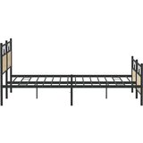 Metalni okvir kreveta bez madraca boja hrasta sonome 193x203 cm | shoptok.hr
