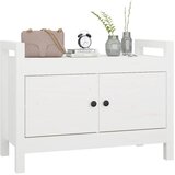  Klupa za hodnik bijela 80 x 40 x 60 cm od masivne borovine | shoptok.hr