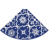  Luksuzna podloga za božićno drvce s čarapom plava 122cm tkanina | shoptok.hr