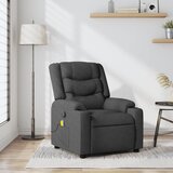 vidaXL Masažni naslanjač temno sivo blago | Shoptok.si