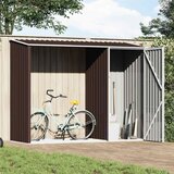  Vrtno spremište za drva smeđe 245 x 98 x 159 cm pocinčani čelik | shoptok.hr