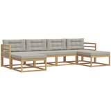  Set vanjskih sofa 6 kom. Bijela i svjetlosiva | shoptok.hr