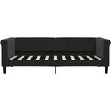  Dnevni krevet na razvlačenje crni 90 x 190 cm baršunasti | Eponuda.com