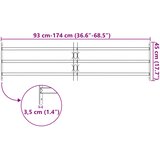  Rešetka za prozor 174 x 45 cm Čelik s prahom premazan Crna | shoptok.hr