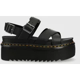 Dr. Martens Kožne sandale Voss II Quad za žene, boja: crna, s platformom, DM30717001