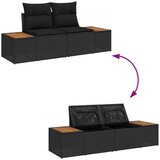 vidaXL 9-dijelni vrtni kauč set s jastučićima crni poli ratan | shoptok.hr