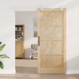  Klizna vrata s kompletnim setom 93x211 cm Masivna drva borovina | shoptok.hr