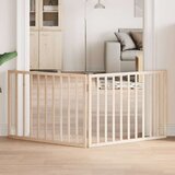vidaXL Vrata za pse zložljiva 2 panela 160 cm topolovina | Shoptok.si