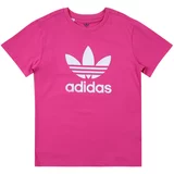 Adidas Majica 'TREFOIL' fuksija / bela