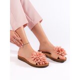 Shelvt Women's pink slippers with a flower | Shoptok.si