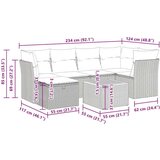 vidaXL 7-dijelni set vrtnih sofa od poliratana s jastucima crni | shoptok.hr
