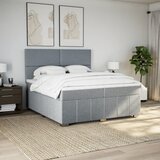  Krevet s oprugama i madracem svjetlosivi 200 x 200cm od tkanine | shoptok.hr