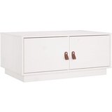 Maison Chic Klubska mizica - kavna mizica - Nizka mizica bela 80x50x35 cm trdna borovina, (21755238) | Shoptok.si