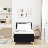  LED Box Spring Krevet s jastukom Crna 80 x 200 cm tkanina | Eponuda.com