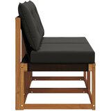  2 kom. Vanjska srednja sofa Masivno bagremovo drvo, Tekstilen | shoptok.hr