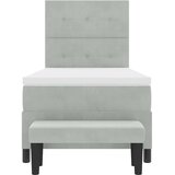  s opruga kutije Svijetlo siva 200 x 90 cm Baršun | shoptok.hr