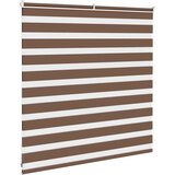 Zebra zavjesa Smeđa 145x100 cm Širina tkanine 140,9 cm Poliester | shoptok.hr