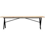  Stolić za kavu X-oblika 160x40x45,5 cm od borovine i čelik | shoptok.hr